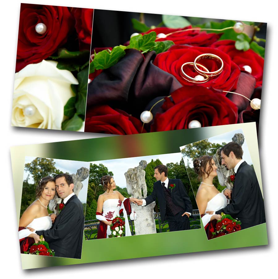 Hochzeit Fotobuch, Seitengestaltung mit Ihren schönsten Bildern - Fotostudio Schreiner