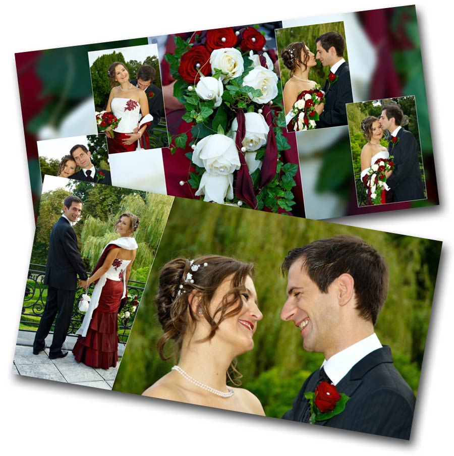 Hochzeit, Fotobuch, auf echtem Fotopapier, in Handarbeit gebunden - Fotostudio Schreiner